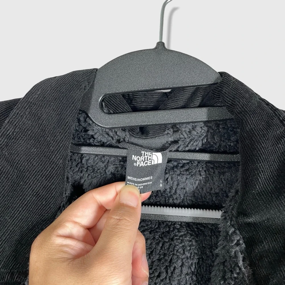 The North Face Corduroy Sherpa Lined Jacket Mens Large Black Workwear Gorpcore